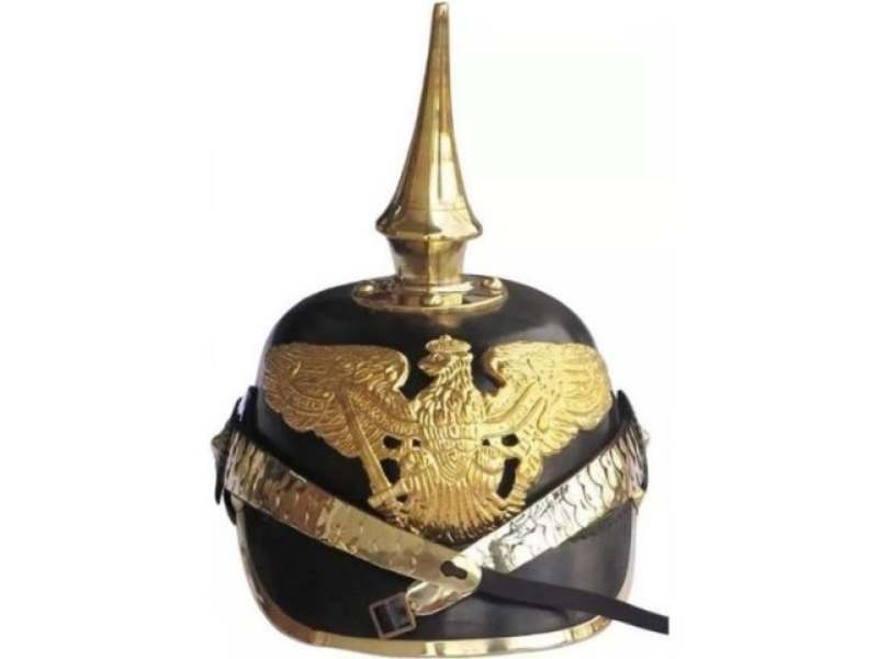 Medieval Warrior German Black Pickelhaube Military Helmet w/Stand Medieval Warrior German Black Pickelhaube Military Helmet w/Stand