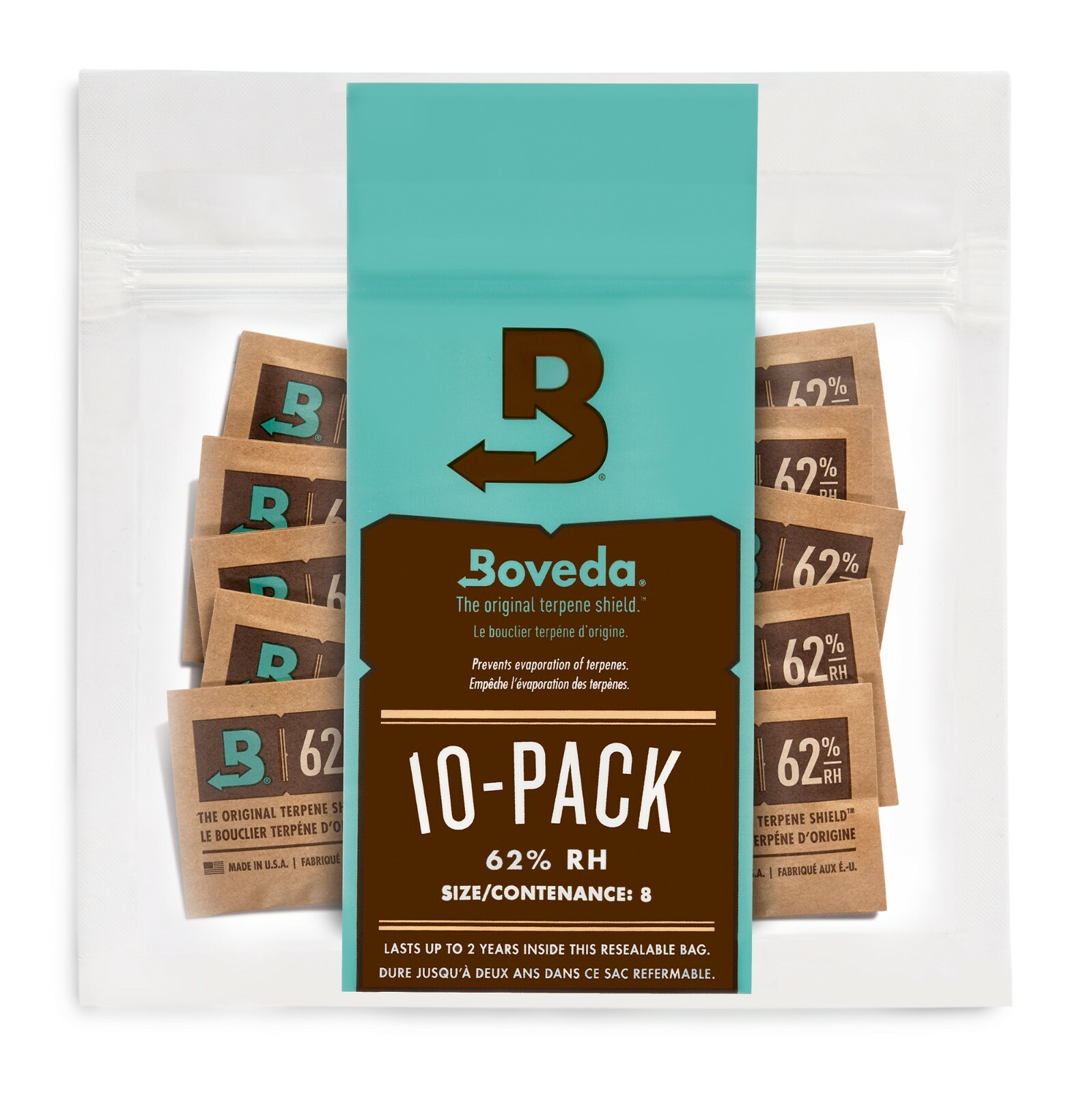 Boveda 62% RH 2-Way Humidity Control - Protects & Restores - Size 8 - 10 Count Boveda 62% RH 2-Way Humidity Control - Protects & Restores - Size 8 - 10 Count