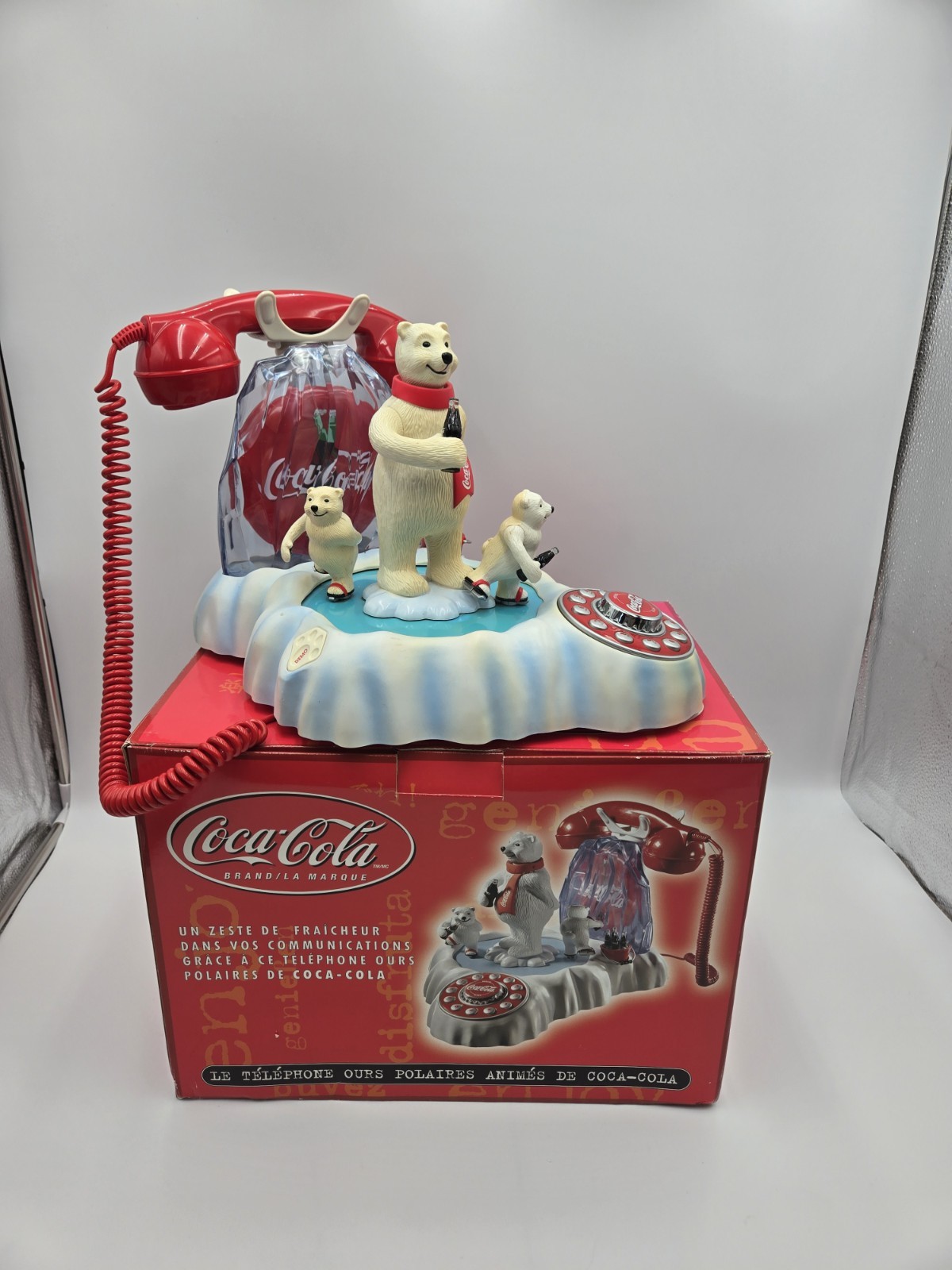 Vintage Coca Cola Polar Bear Skating Phone Boxed Melodies Work Partial Test (A1) Vintage Coca Cola Polar Bear Skating Phone Boxed Melodies Work Partial Test (A1)