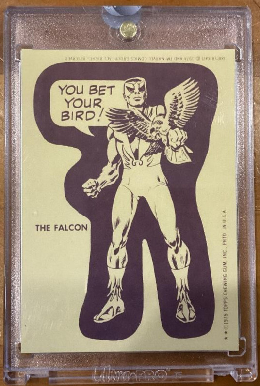 SUPER RARE 1975-76 Topps Marvel "The Falcon"  1/1 PROOF card Topps Vault