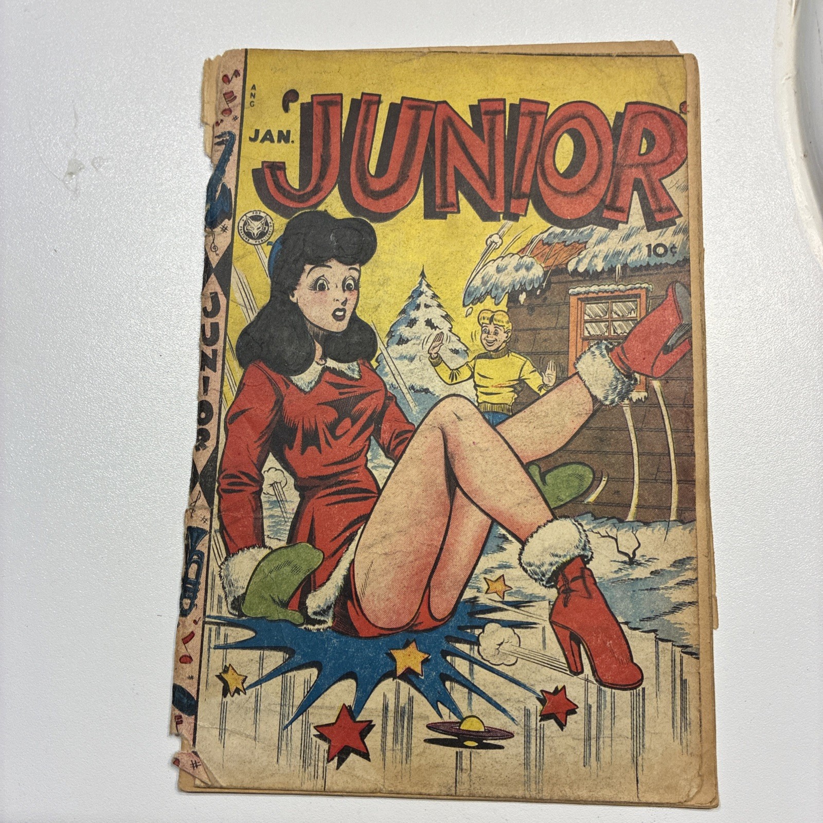 JUNIOR 11 - CLASSIC HEADLIGHTS COVER - AL FELDSTEIN - VERY RARE ANY GRADE JUNIOR 11 - CLASSIC HEADLIGHTS COVER - AL FELDSTEIN - VERY RARE ANY GRADE