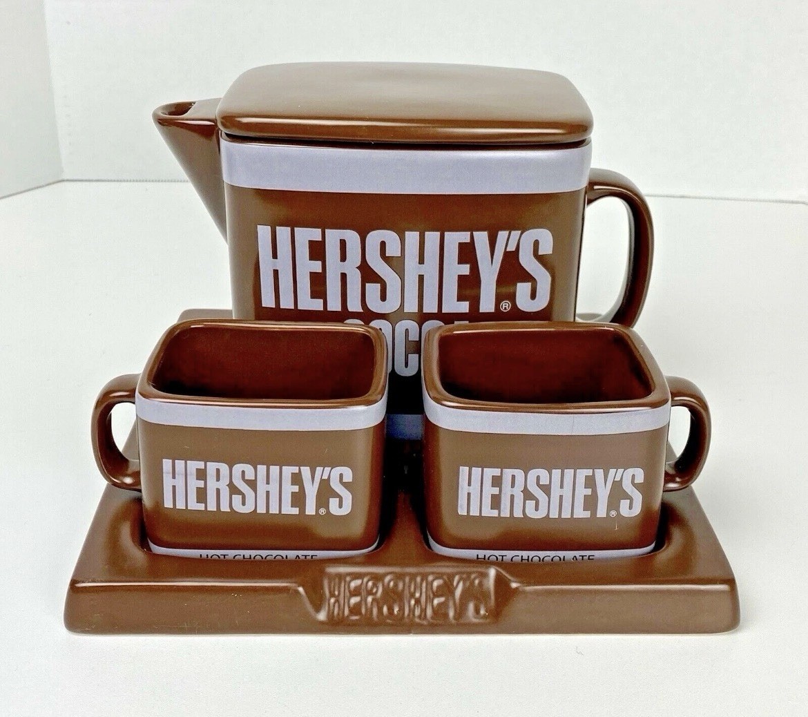 Hersey Hot Cocoa Serving Set New In Box, (never used) Hersey Hot Cocoa Serving Set New In Box, (never used)