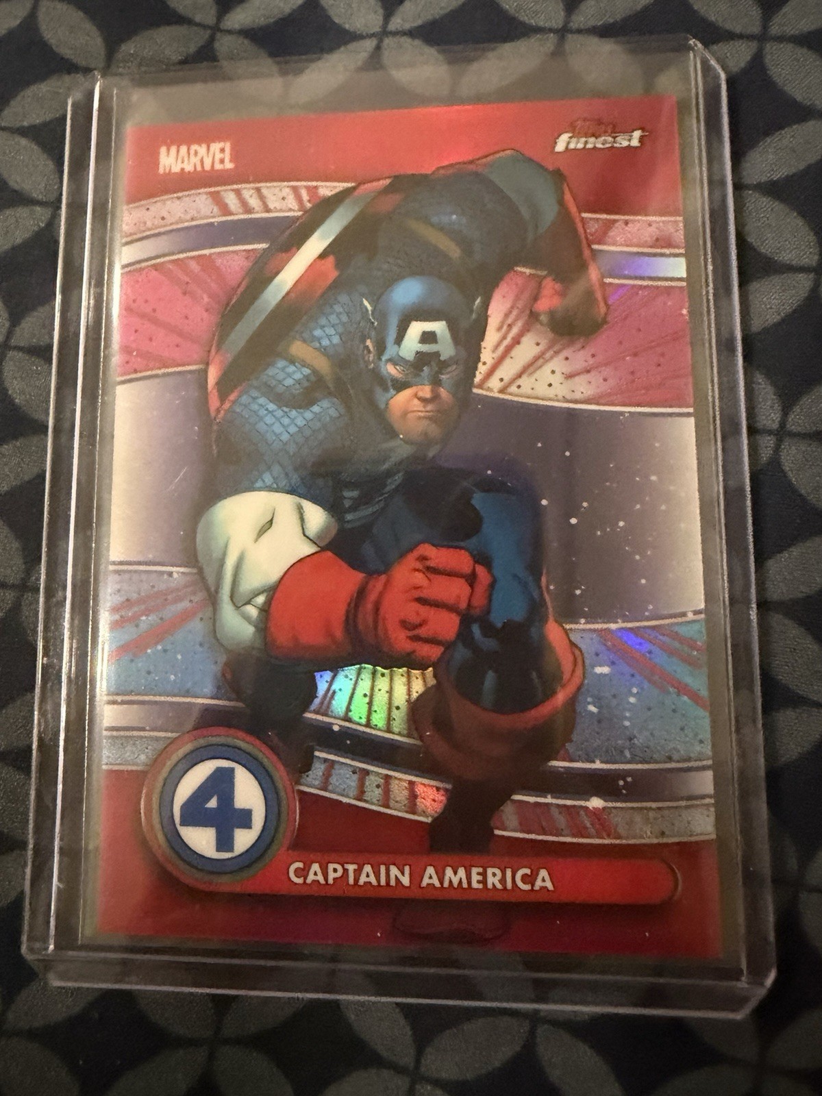 2026 Topps Finest Marvel Fantastic Four - 056 Captain America - Red 3/5