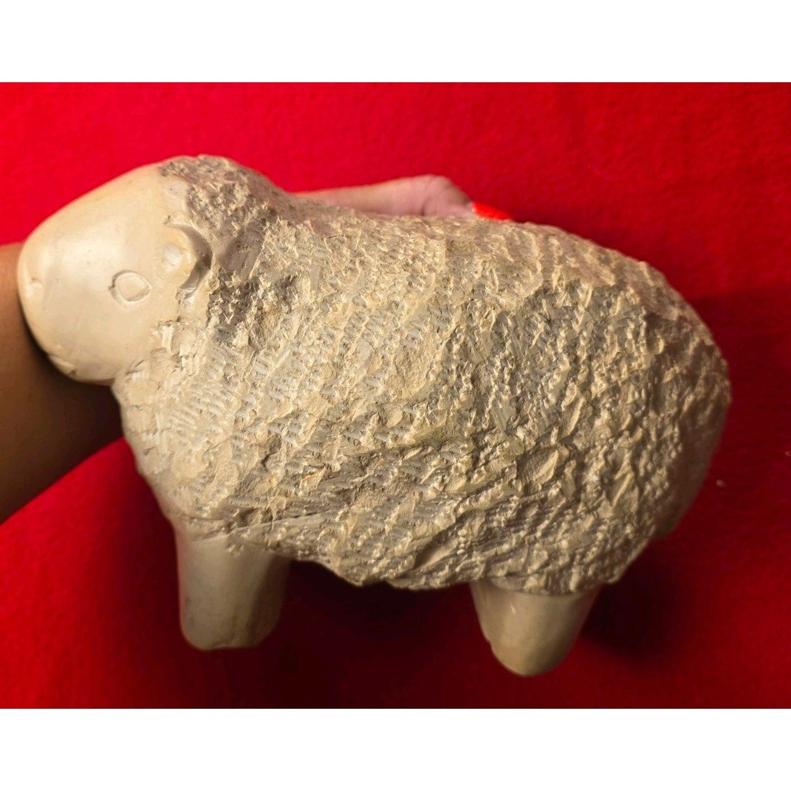 Vintage Hand Carved Stone Sheep Figurine Primitive Folk Art Animal Sculpture Vintage Hand Carved Stone Sheep Figurine Primitive Folk Art Animal Sculpture