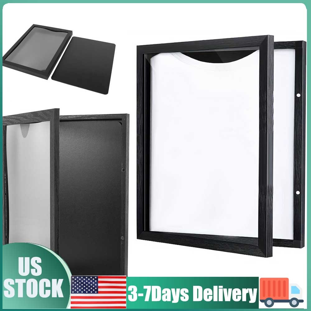 Wooden Jersey Display Case 14×18 Inch Black Shadow Box Frame Storage Box Gift Wooden Jersey Display Case 14×18 Inch Black Shadow Box Frame Storage Box Gift