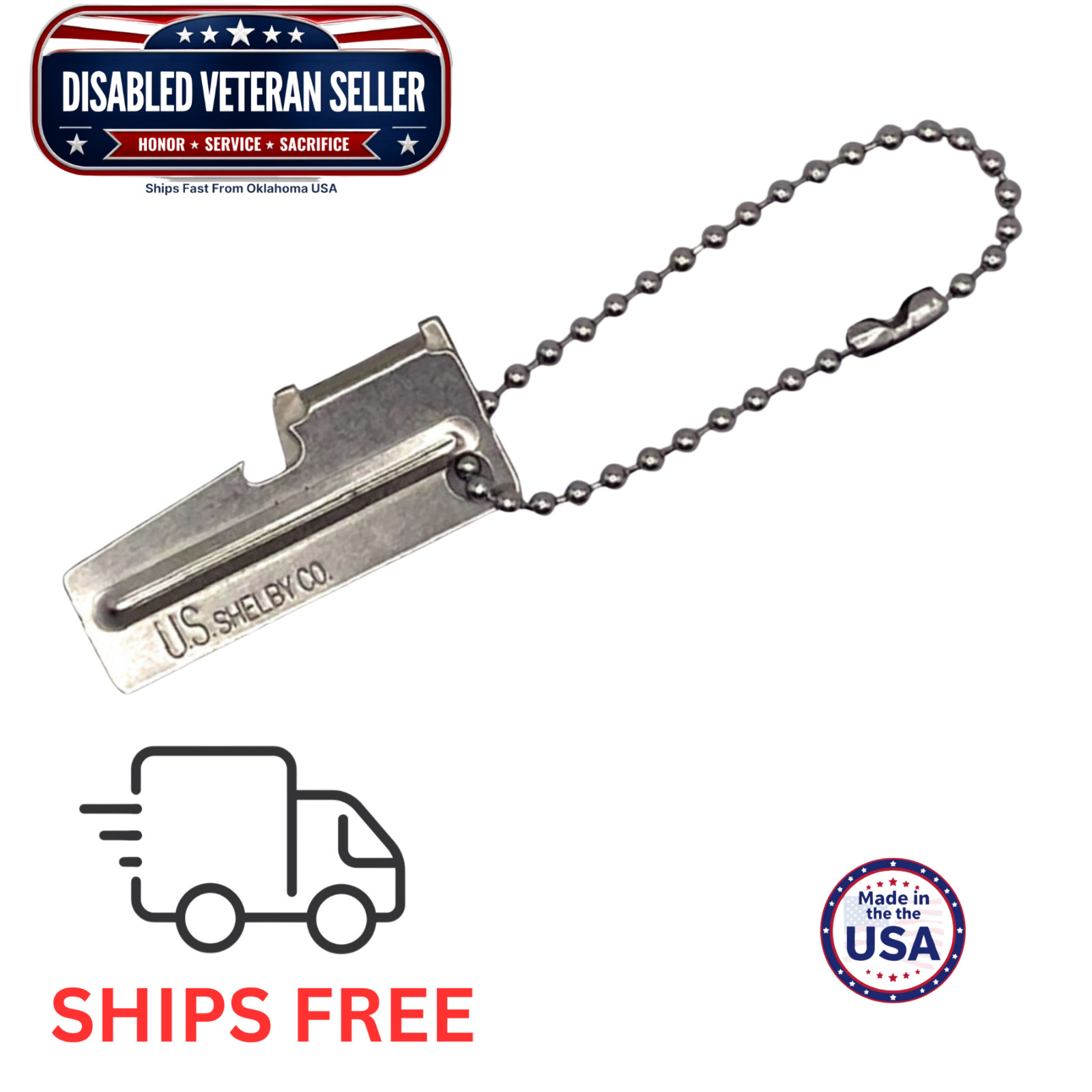 Original Military P38 Can Opener With 4½" Chain US Shelby Korea Vietnam WWII Original Military P38 Can Opener With 4½" Chain US Shelby Korea Vietnam WWII