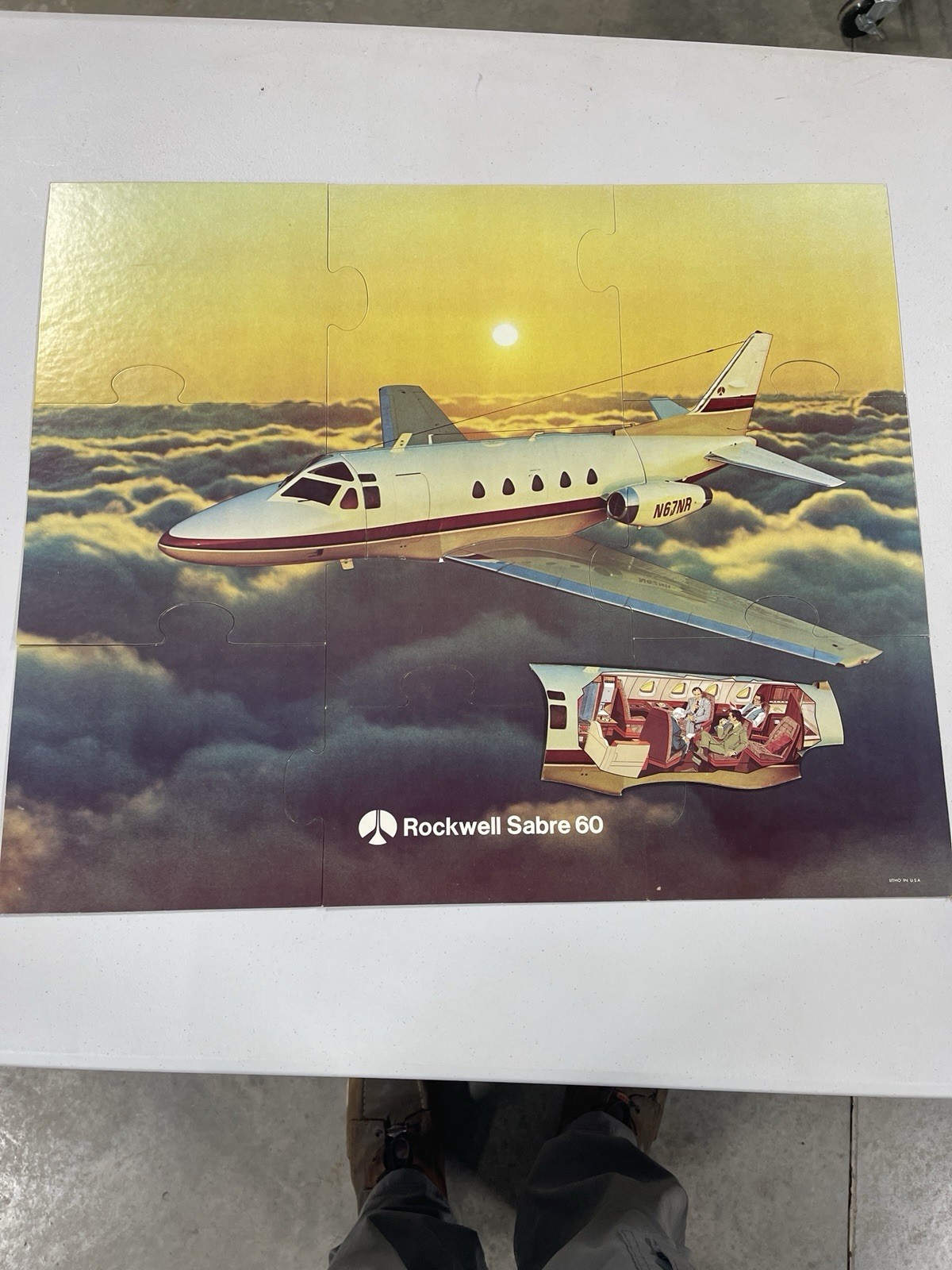 Vintage Rockwell Sabre 60 Airplane Advertising Puzzle Salesman Tool MUST SEE Vintage Rockwell Sabre 60 Airplane Advertising Puzzle Salesman Tool MUST SEE