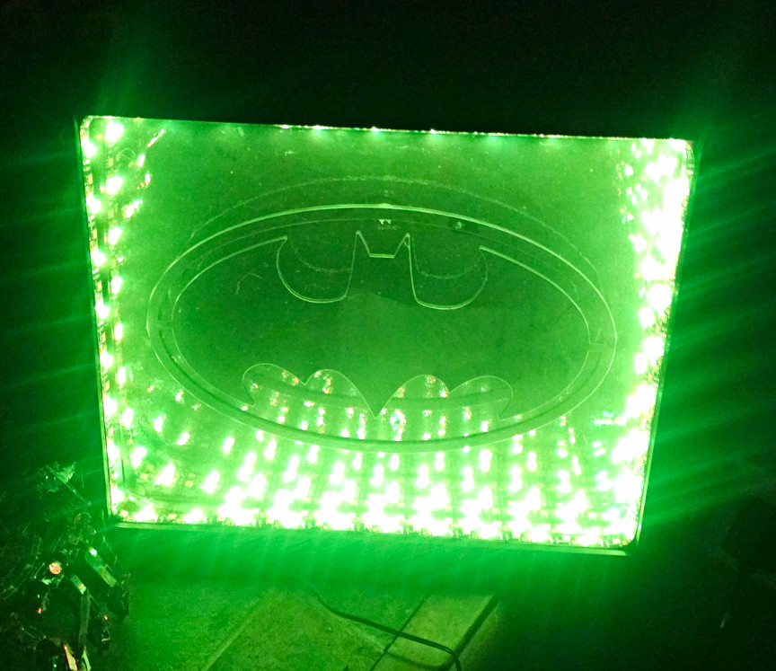 Batman Logo Color-Changing LED Infinity Light Batman Logo Color-Changing LED Infinity Light