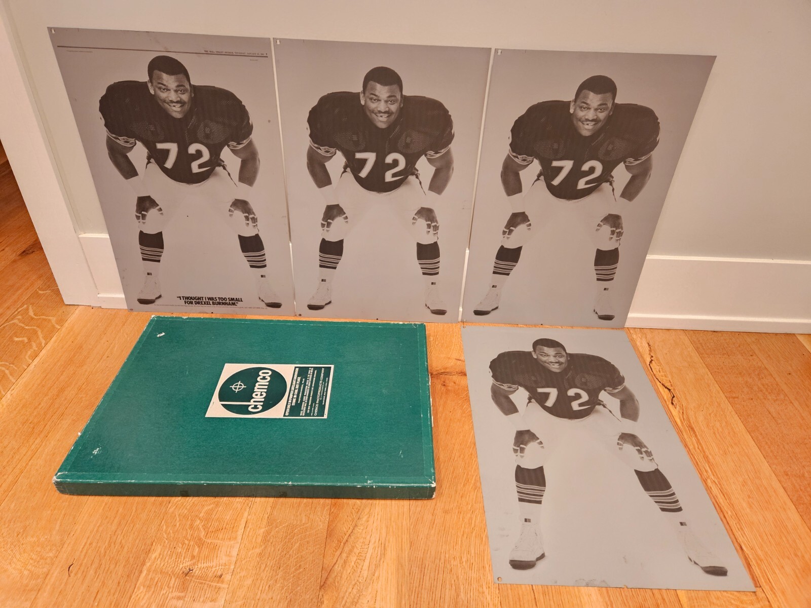 VTG Drexel Burnham Lambert William Refrigerator Perry Chicago Bears Ads Art VTG Drexel Burnham Lambert William Refrigerator Perry Chicago Bears Ads Art