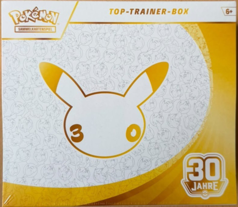 Pokemon 30 Years Top Trainer Box TTB German DE Original Packaging New Anniversary Edition