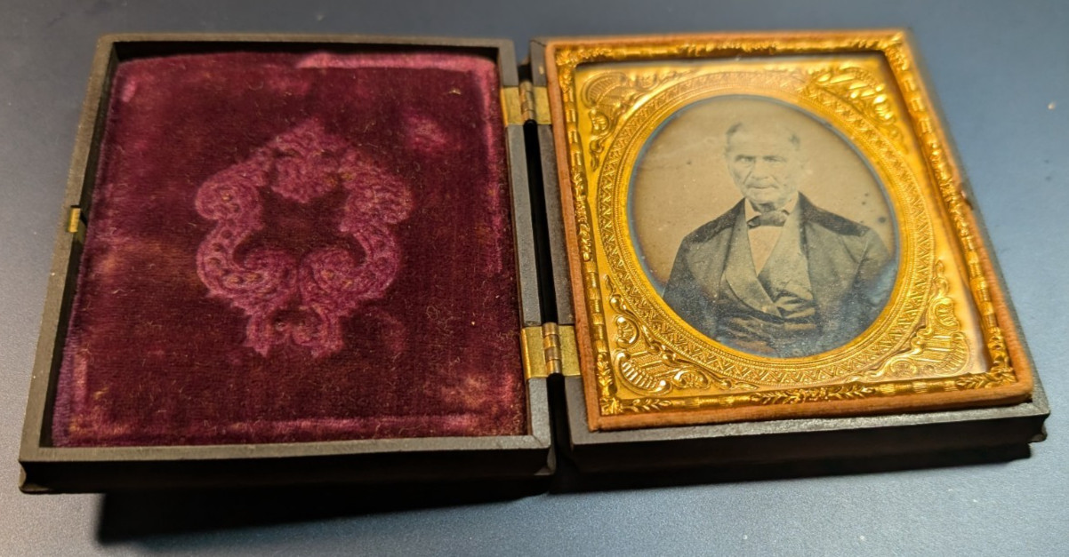 1880's Ambrotype Portrait Elderly Gentleman Union Case-Victorian Era-Nice Shape