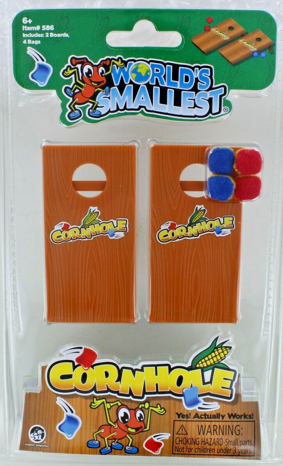 World's Smallest CORNHOLE SET Miniature Game Corn Hole Bags Boards Mini Doll NIP