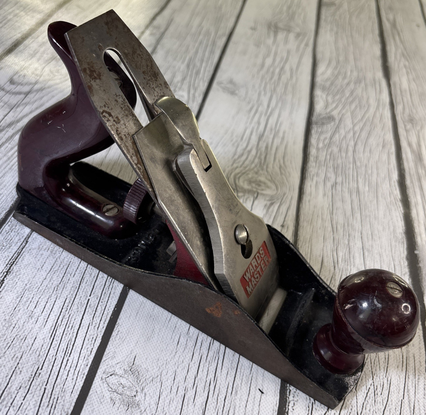 Vintage 9” Wards Master Smoothing Hand Wood Plane Stanley for Montgomery Wards.