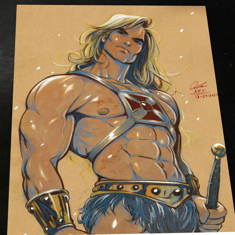 He-Man Art Print Signed 8.5x11 | Art by Keyeske