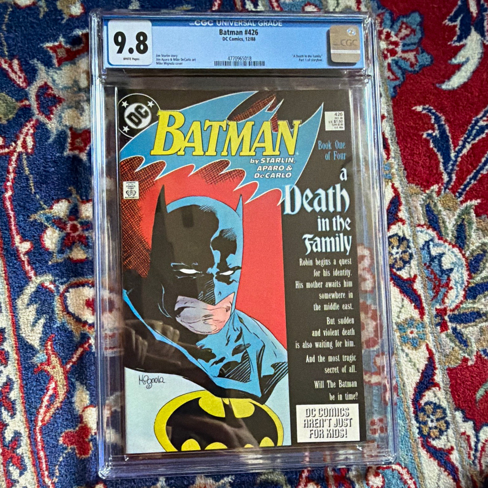 Batman #426 CGC 9.8 (1988) DC Comics A Death in the Family Robin Starlin Hot Batman #426 CGC 9.8 (1988) DC Comics A Death in the Family Robin Starlin Hot