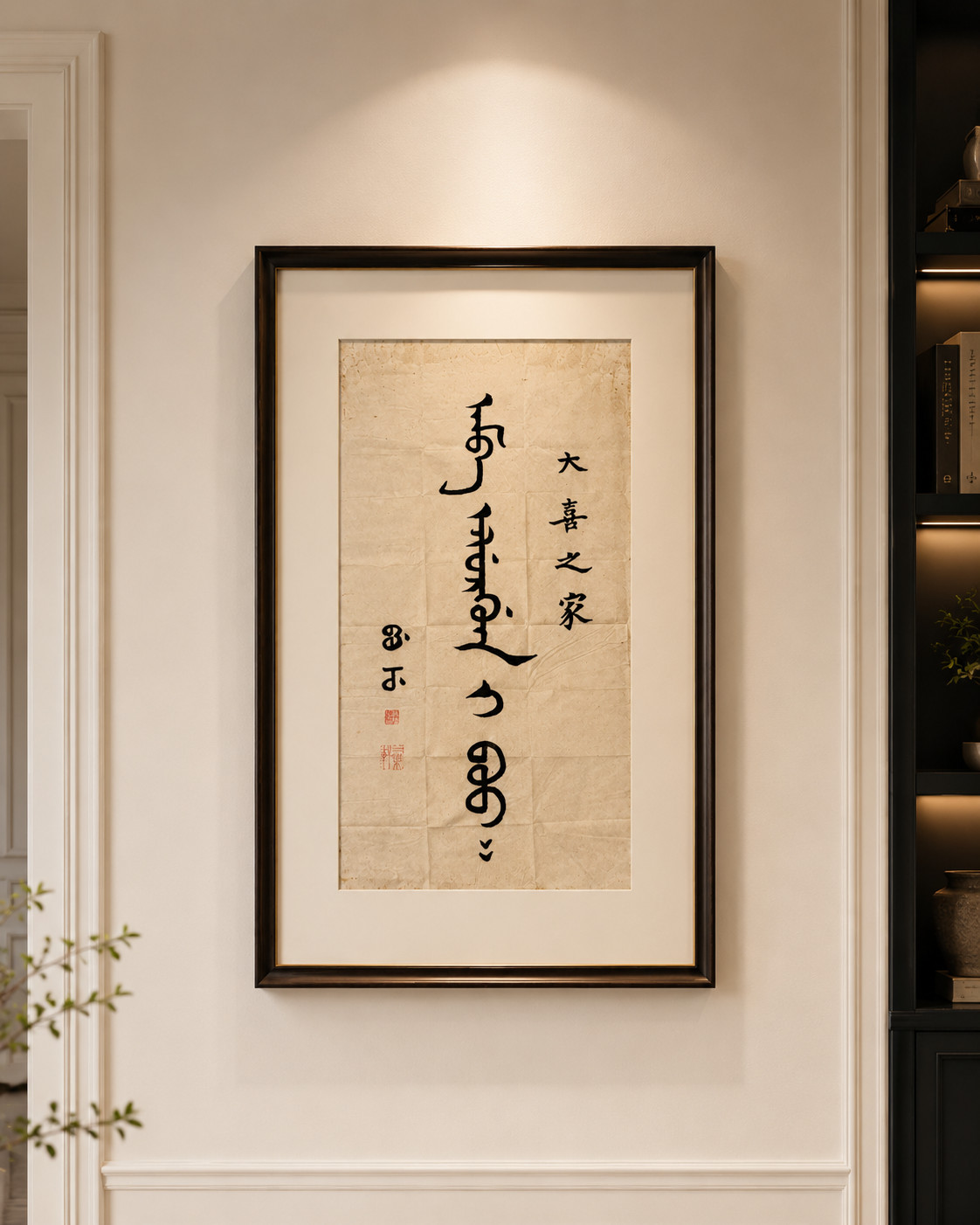 Pu Ru Attributed Chinese Manchu Ink Calligraphy Hanging Scroll Antique Art Pu Ru Attributed Chinese Manchu Ink Calligraphy Hanging Scroll Antique Art