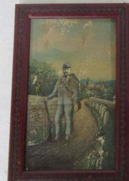 WWI Austro-Hungarian K.u.K. Soldier Reservist Memento Framed 1914–1916 Folk Art WWI Austro-Hungarian K.u.K. Soldier Reservist Memento Framed 1914–1916 Folk Art
