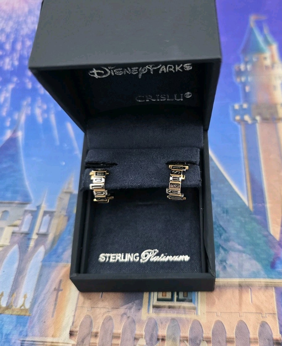 2025 Disneyland 70th Anniversary CRISLU Marquee Hoop Earrings