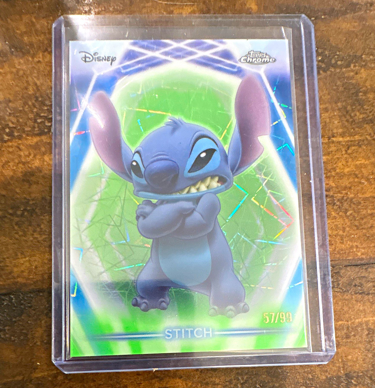 Topps 2026 Topps Chrome Disney Stitch CNE-14 Serial Numbered 57/99