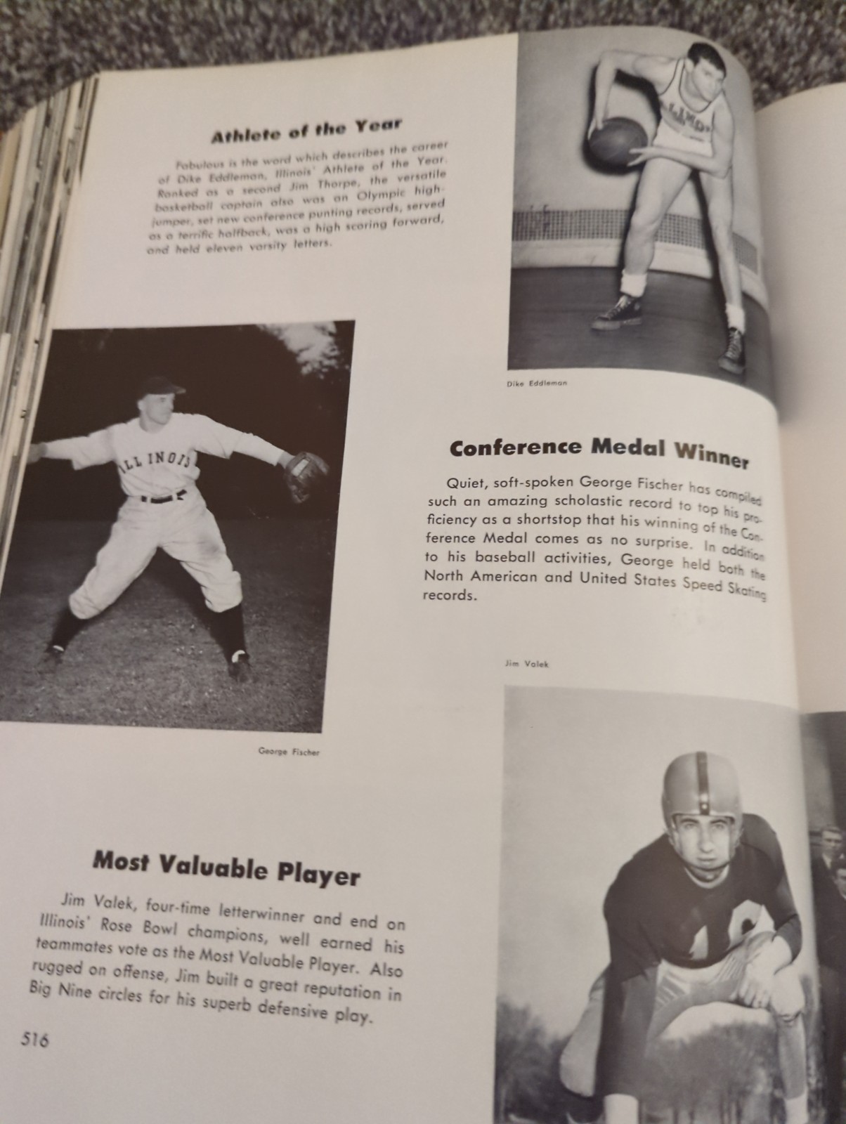 1949 University of Illinois at Urbana-Champaign ILLIO Yearbook Dike Eddleman 