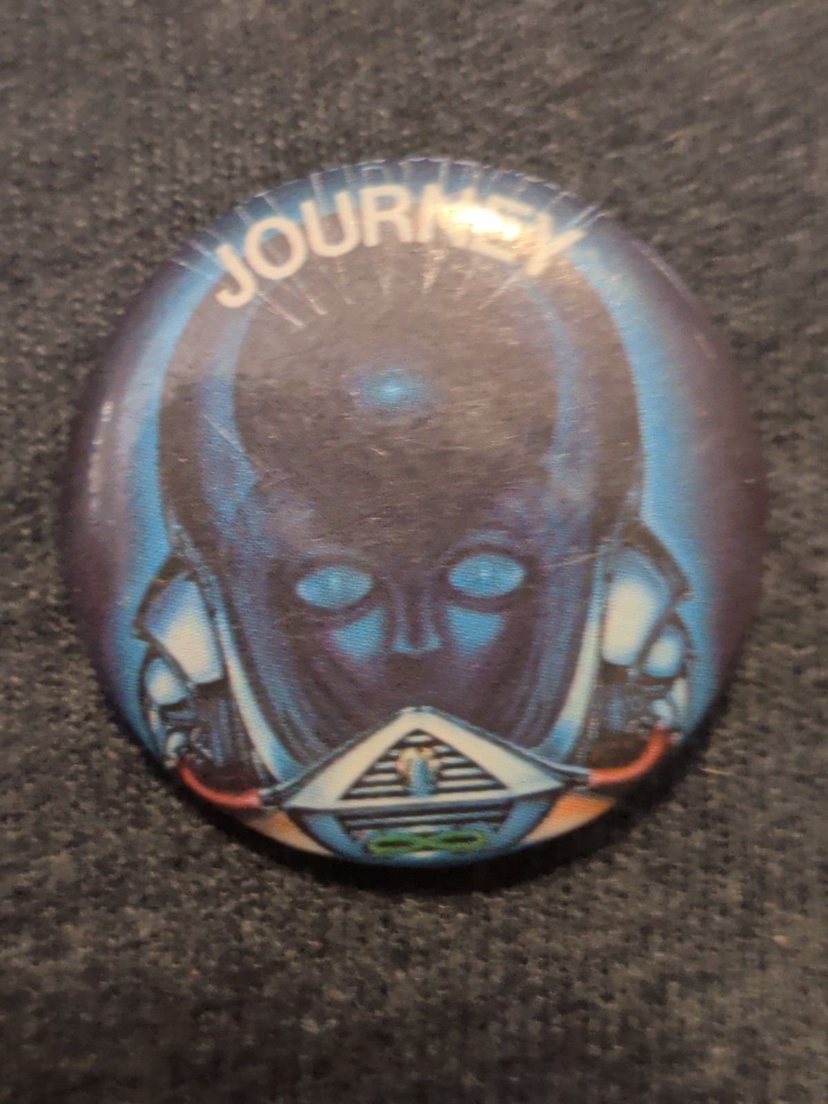 Vintage 1983 JOURNEY Frontiers pin 1.25" tour button licensed badge 80s band