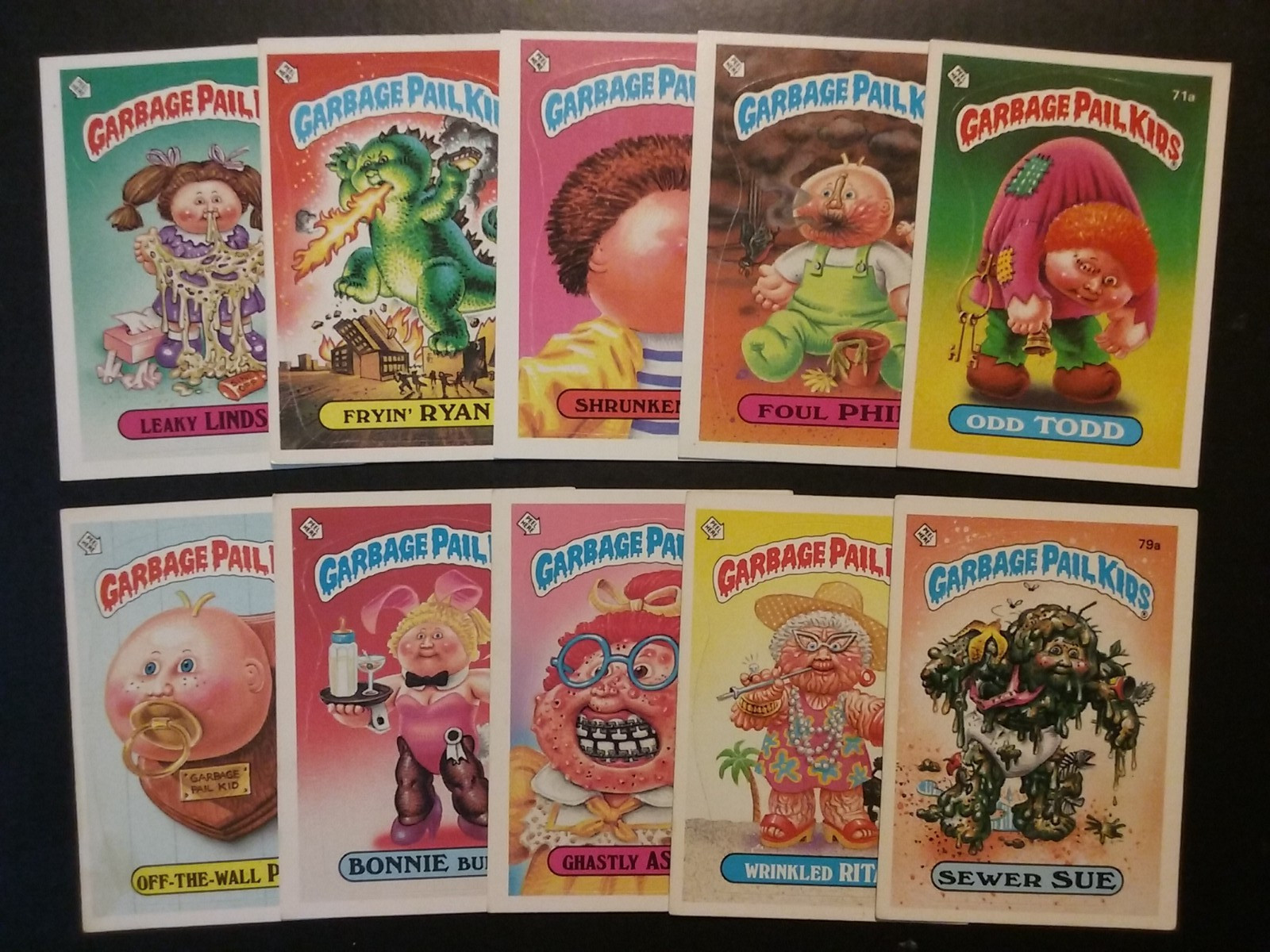 1985 TOPPS GARBAGE PAIL KIDS 2ND SERIES LOT OF 10 DIFFERENT STICKERS EXCELLENT++ 1985 TOPPS GARBAGE PAIL KIDS 2ND SERIES LOT OF 10 DIFFERENT STICKERS EXCELLENT++
