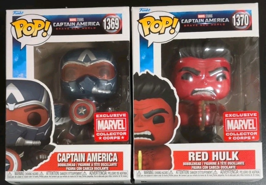 CAPT AMERICA & RED HULK pair 2 FUNKO POPS Marvel Collector Corps BRAND NEW L@@K CAPT AMERICA & RED HULK pair 2 FUNKO POPS Marvel Collector Corps BRAND NEW L@@K