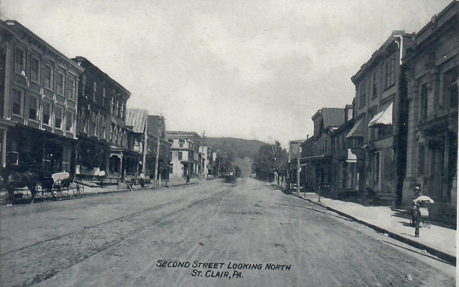 Second Street Looking North St. Clair PA Pennsylvania Anthracite Coal Region