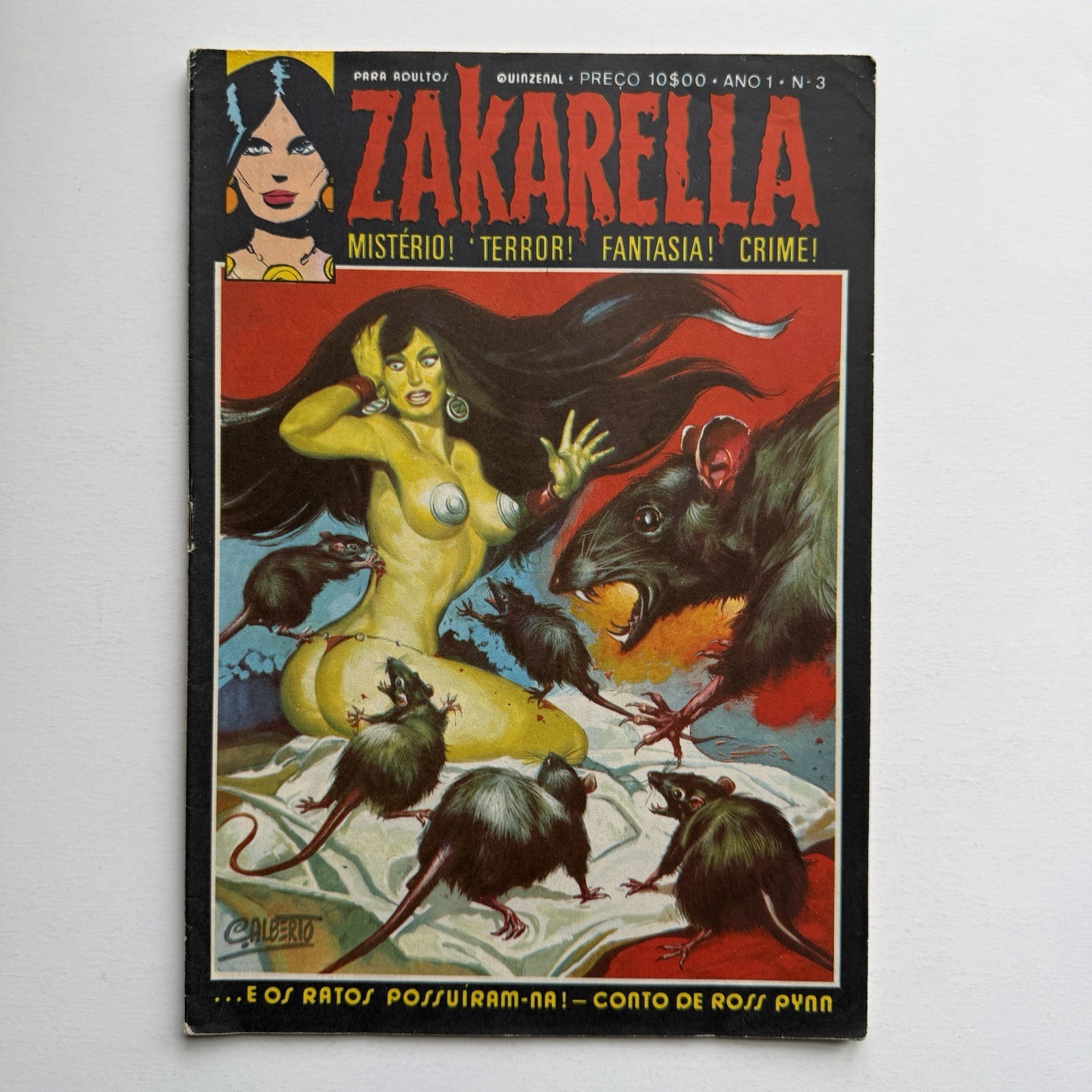 Portugal Press Zakarella #3 Portuguese Horror Crime Comic Rare HTF 1976
