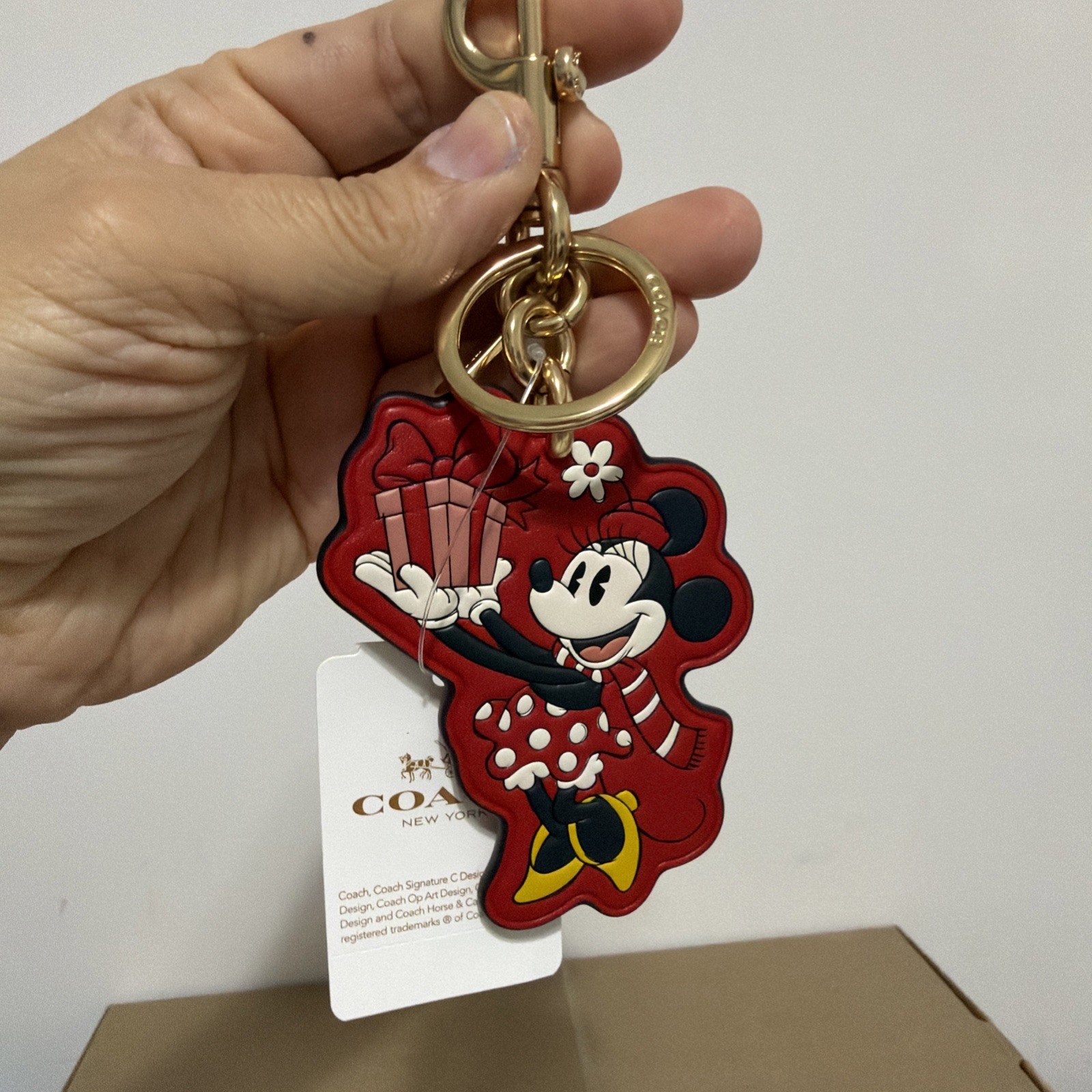 Coach Minnie Mouse Keychain Electric Red Coach Minnie Mouse Keychain Electric Red