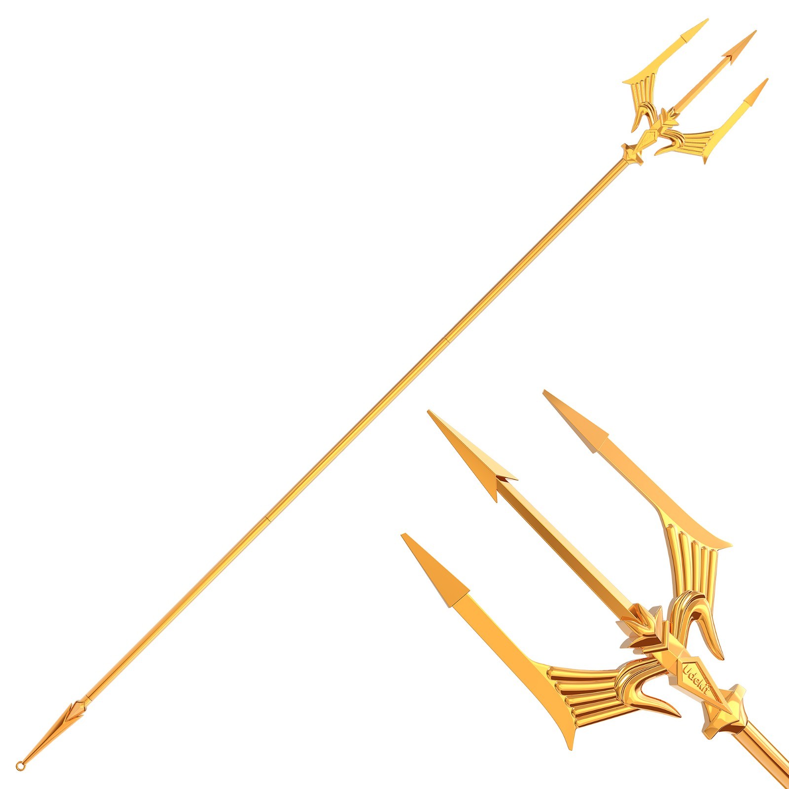 Heavy-Duty Metal Trident Spear for Adult Only, 3-Prong Alloy Cosplay Costume Heavy-Duty Metal Trident Spear for Adult Only, 3-Prong Alloy Cosplay Costume
