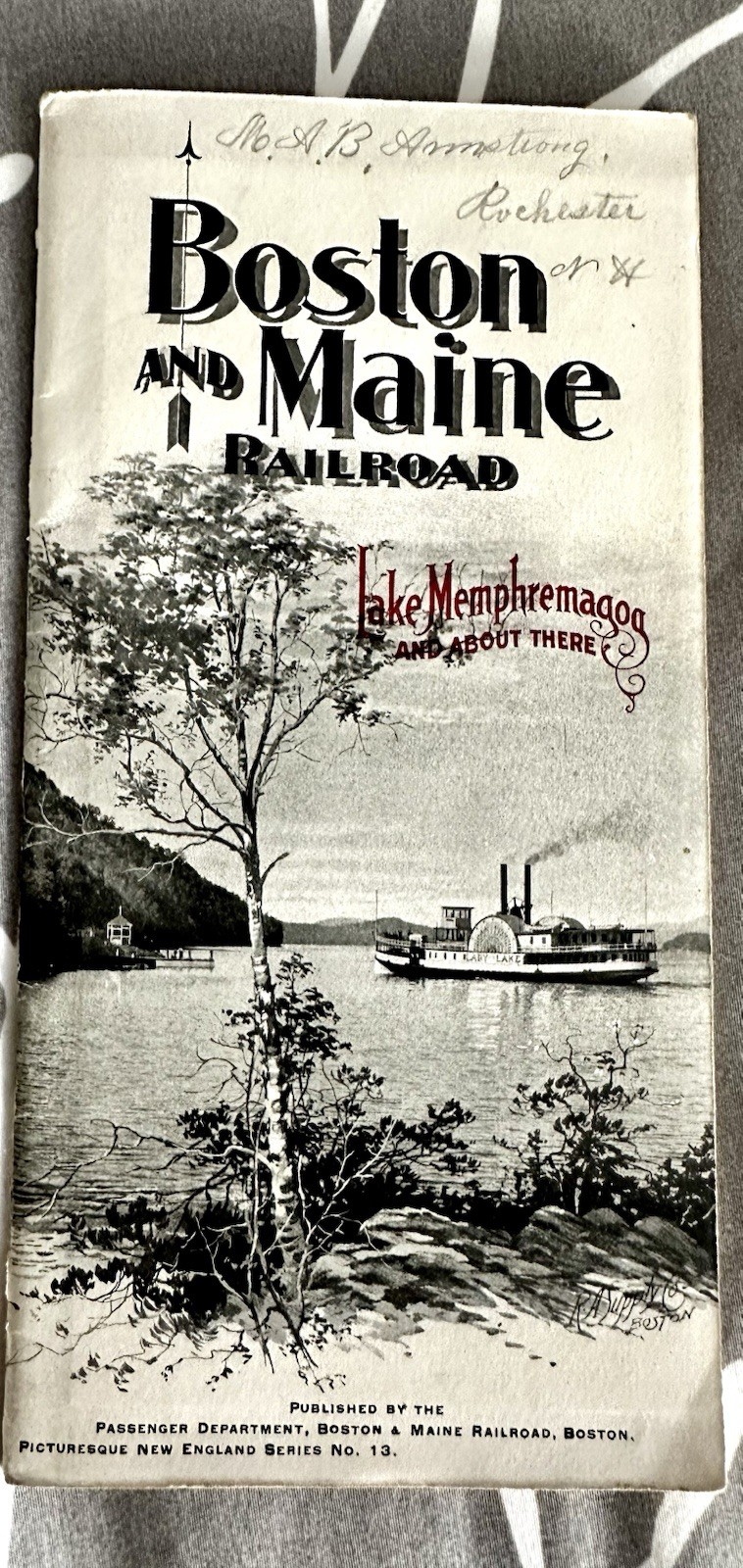 1898 Boston and Maine Railroad "Lake Memphremagog" Brochure with Maps Vermont 1898 Boston and Maine Railroad "Lake Memphremagog" Brochure with Maps Vermont