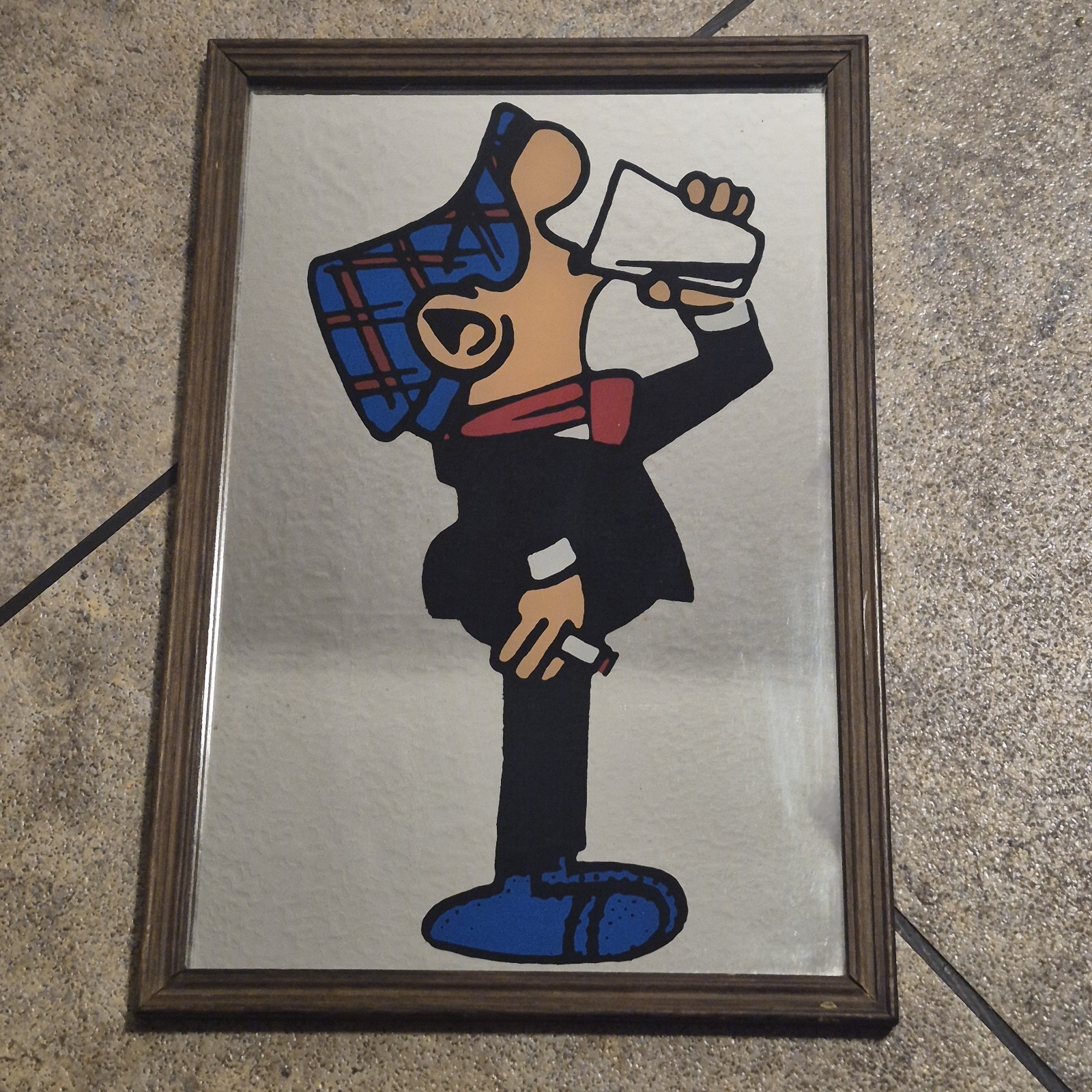 Vintage ANDY CAPP Cartoon Comic Bar Mirror Sign 12.75"x8.75" Vintage ANDY CAPP Cartoon Comic Bar Mirror Sign 12.75"x8.75"