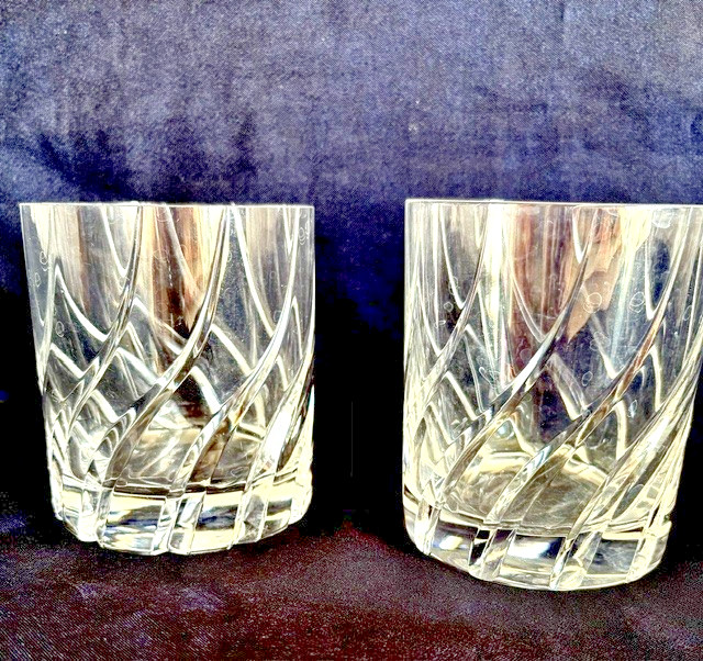 PAIR of  Mikasa Olympus Double Old Fashioned Glass SLOVANIA