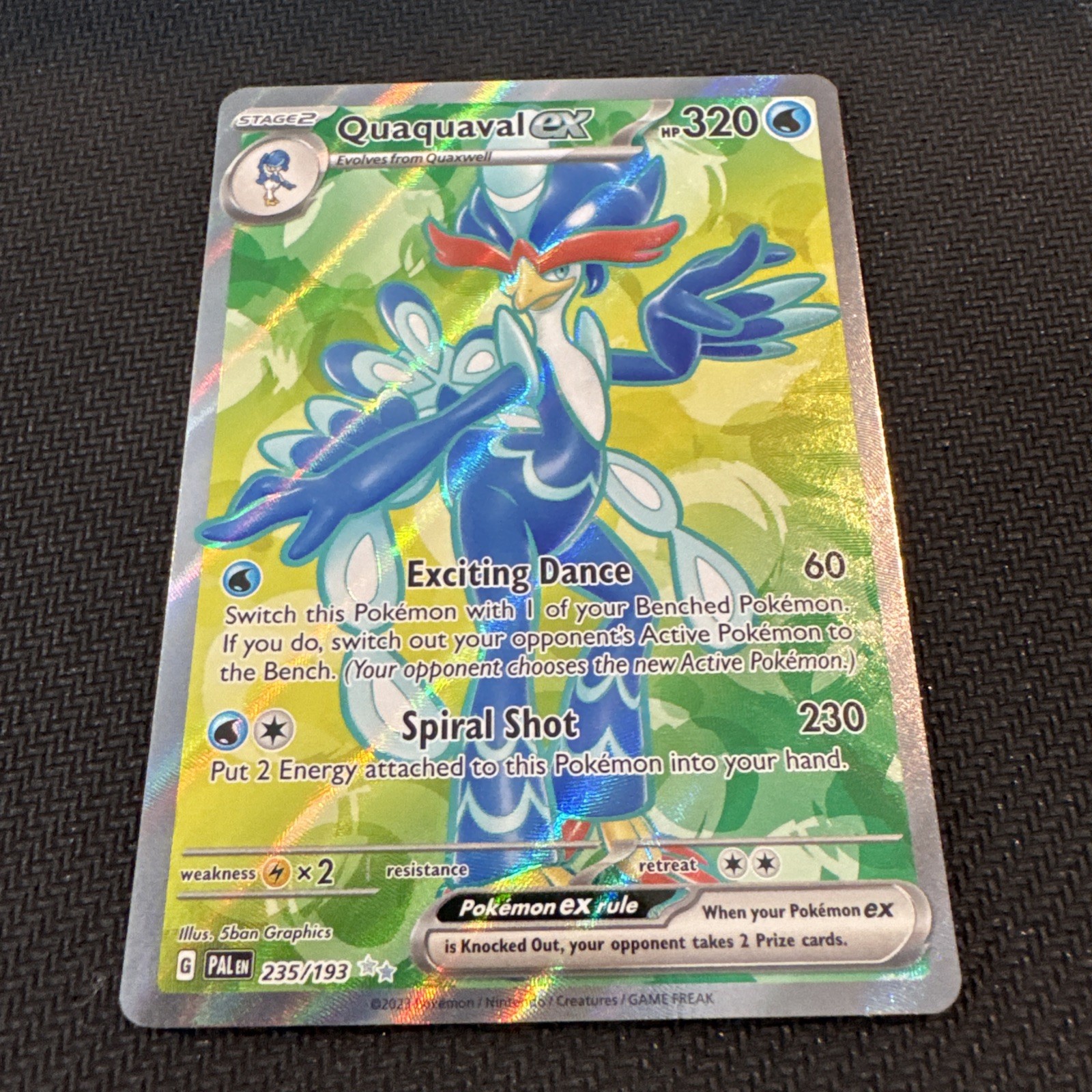 Quaquaval ex Holo Ultra Rare SV02: Paldea Evolved 235/193 NM