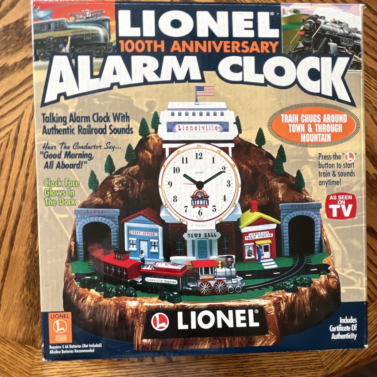 Lionel 100th Anniversary Alarm Clock. Complete Talking Alarm Clock. Lionel 100th Anniversary Alarm Clock. Complete Talking Alarm Clock.
