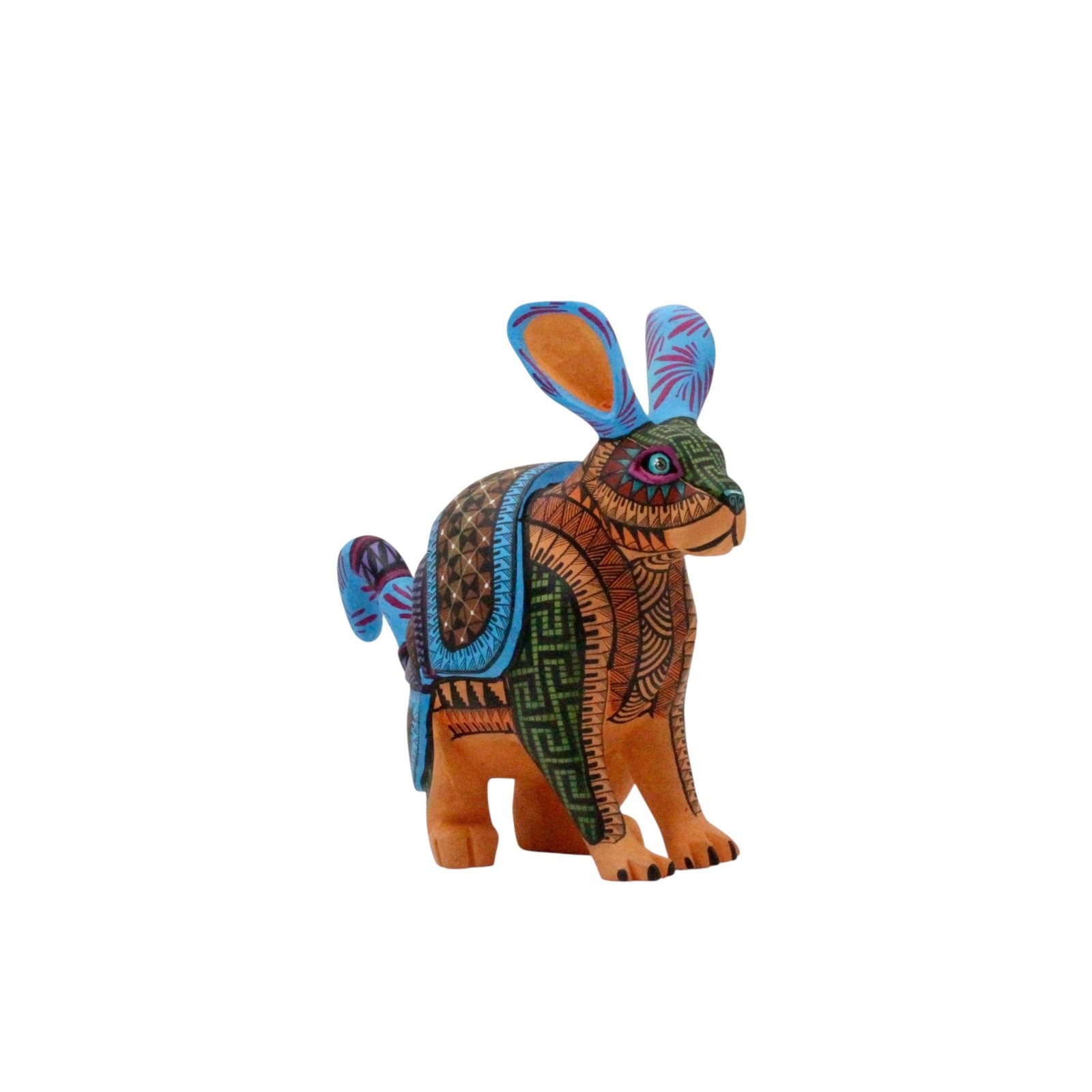 Hand-Carved Copal Wood Alebrije – Rabbit & Armadillo Fusion, Mexican Folk Art Hand-Carved Copal Wood Alebrije – Rabbit & Armadillo Fusion, Mexican Folk Art