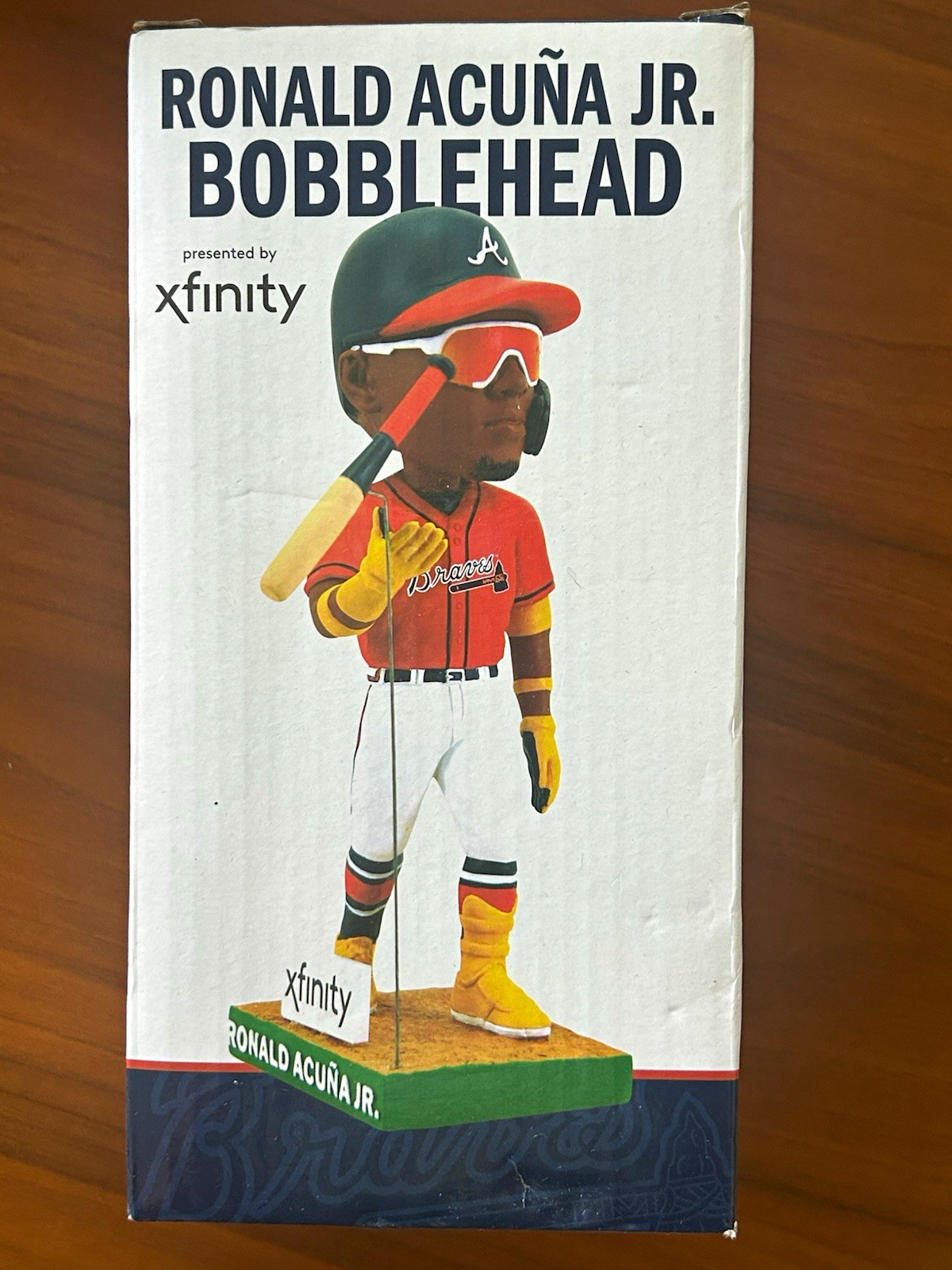 Xfinity Ronald Acuña Jr. Bat Flip MLB Baseball Bobblehead Atlanta Braves Xfinity Ronald Acuña Jr. Bat Flip MLB Baseball Bobblehead Atlanta Braves