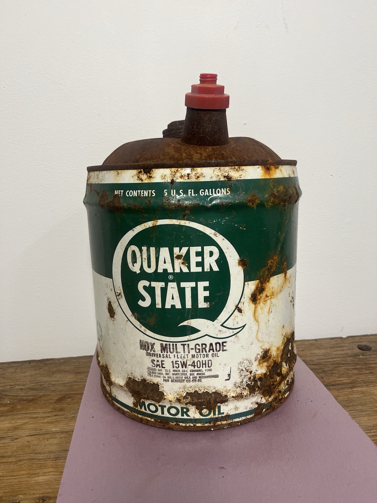Vintage Quaker State 5 Gallon Oil Can