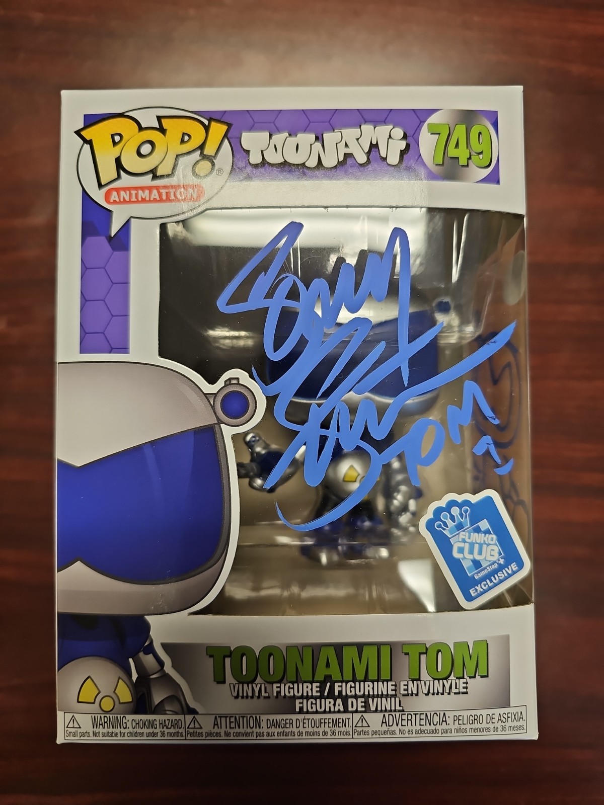 SIGNED Funko Pop Vinyl: Toonami Toonami Tom GameStop (Exclusive) #749 SIGNED Funko Pop Vinyl: Toonami Toonami Tom GameStop (Exclusive) #749