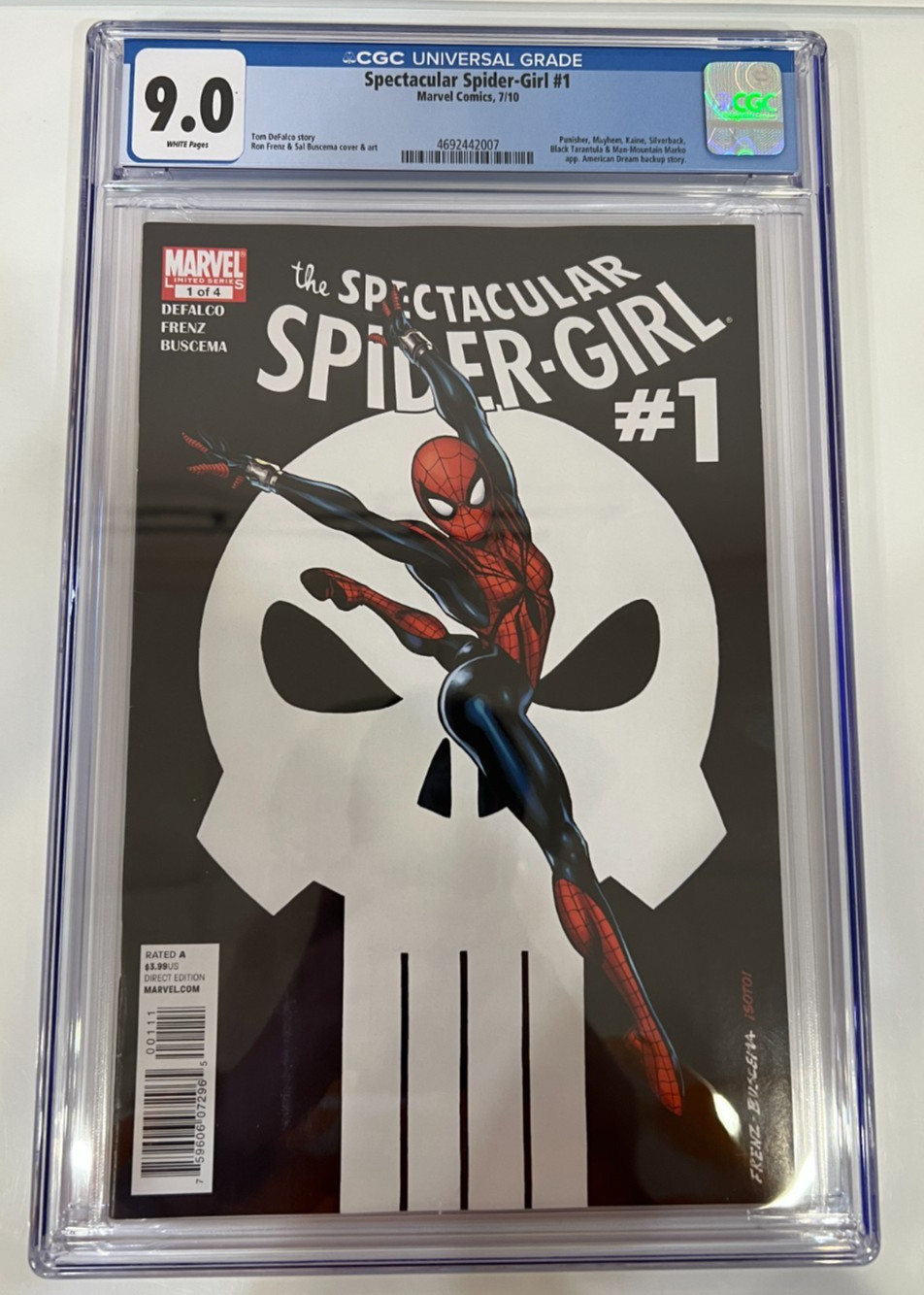 Spectacular Spider-Girl #1- Marvel Comics, 7/10 CGC 9.0 Spectacular Spider-Girl #1- Marvel Comics, 7/10 CGC 9.0