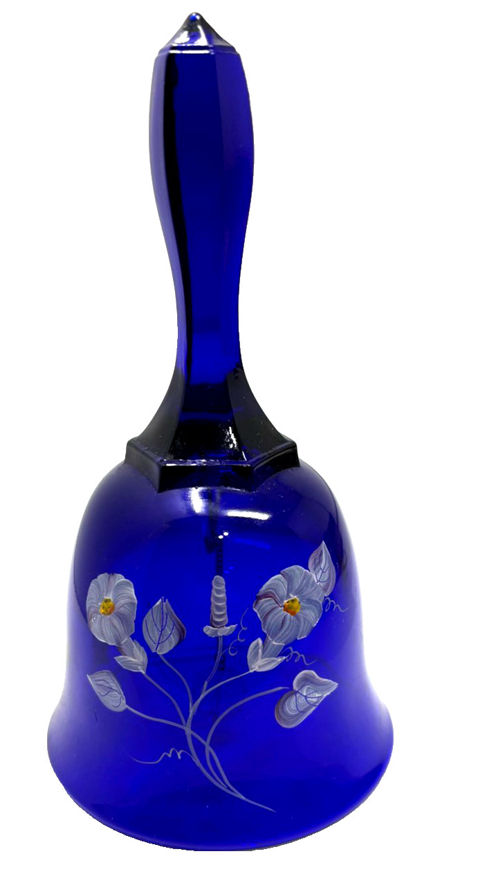 VINTAGE FENTON "COBALT BLUE" BELL SIGNED BY LISA G.