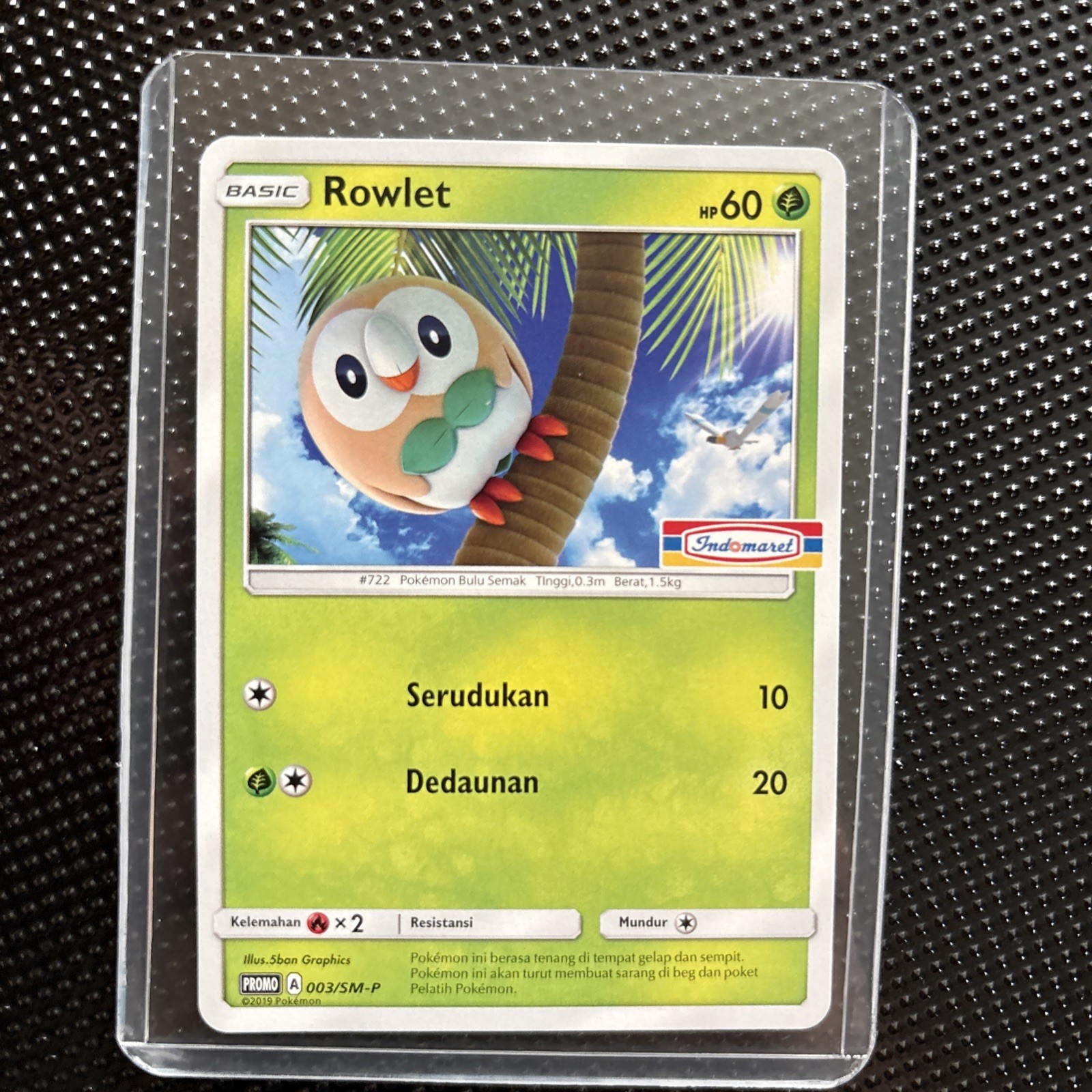 NM Rowlet 003/SM-P | Pokemon Indomaret Stamped Promo Indonesian 
