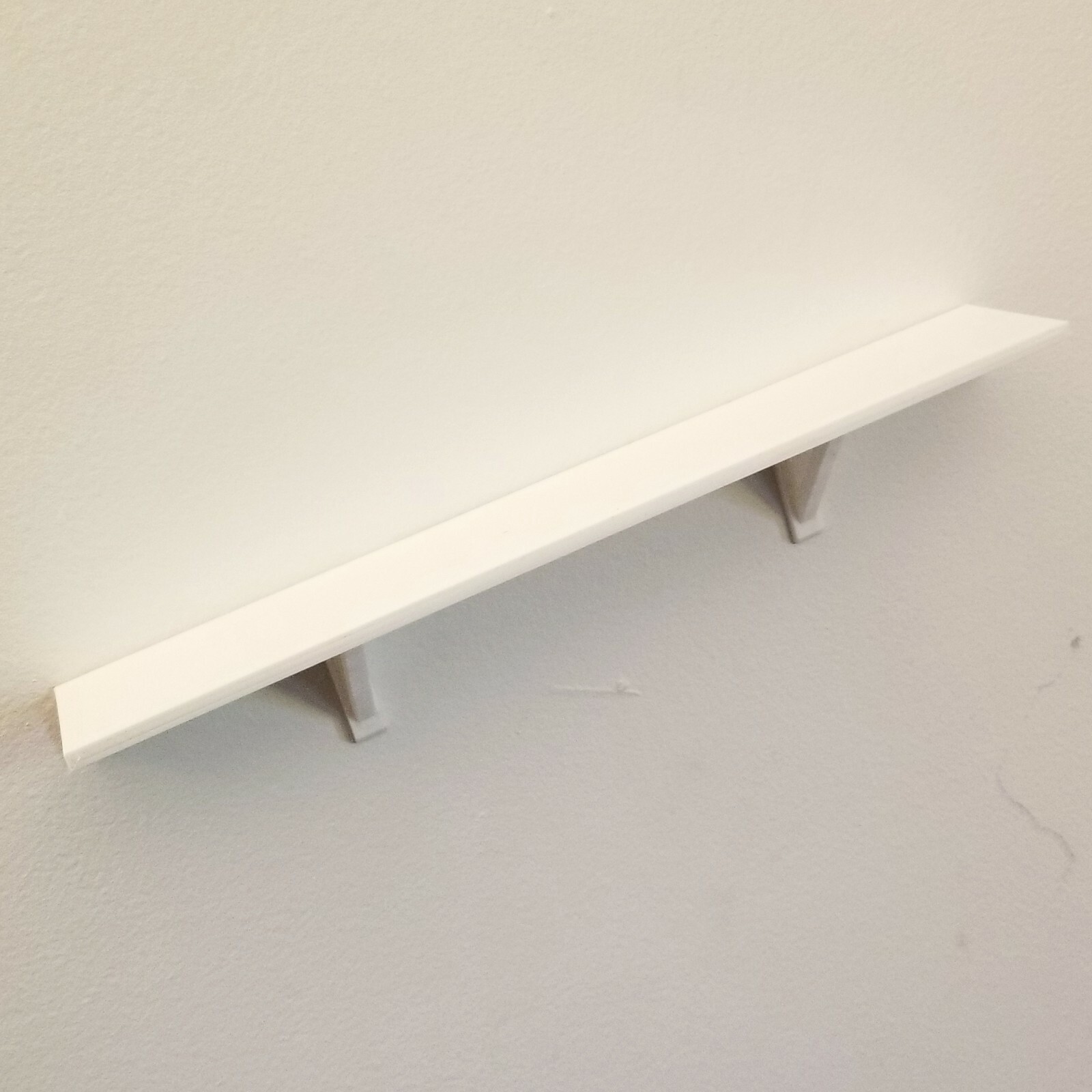 12" x 2" White Wall Shelf Easy No Hole Nail install 3M Command Adhesive Strips 12" x 2" White Wall Shelf Easy No Hole Nail install 3M Command Adhesive Strips
