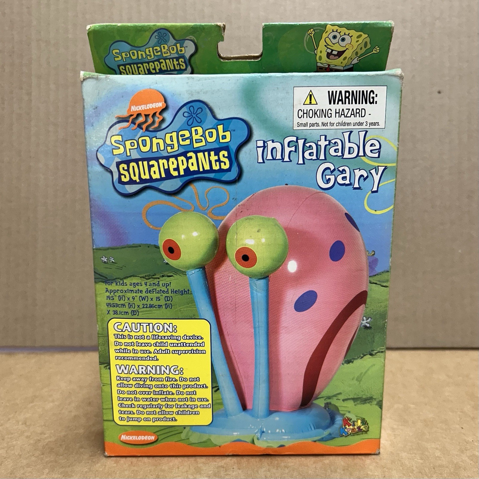Vintage 2003 Nickelodeon Gary Inflatable Spongebob Squarepants Kidz Kraze NEW Vintage 2003 Nickelodeon Gary Inflatable Spongebob Squarepants Kidz Kraze NEW
