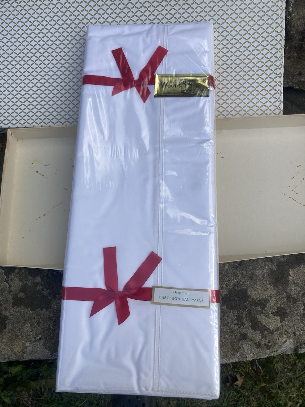 Beautiful Unused Vintage Sheets by Woods of Harrogate 100% Egyptian Boxed Beautiful Unused Vintage Sheets by Woods of Harrogate 100% Egyptian Boxed