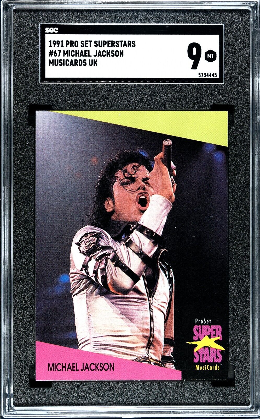 1991 Pro Set Superstars Michael Jackson #67 U.K. Edition | SGC 9