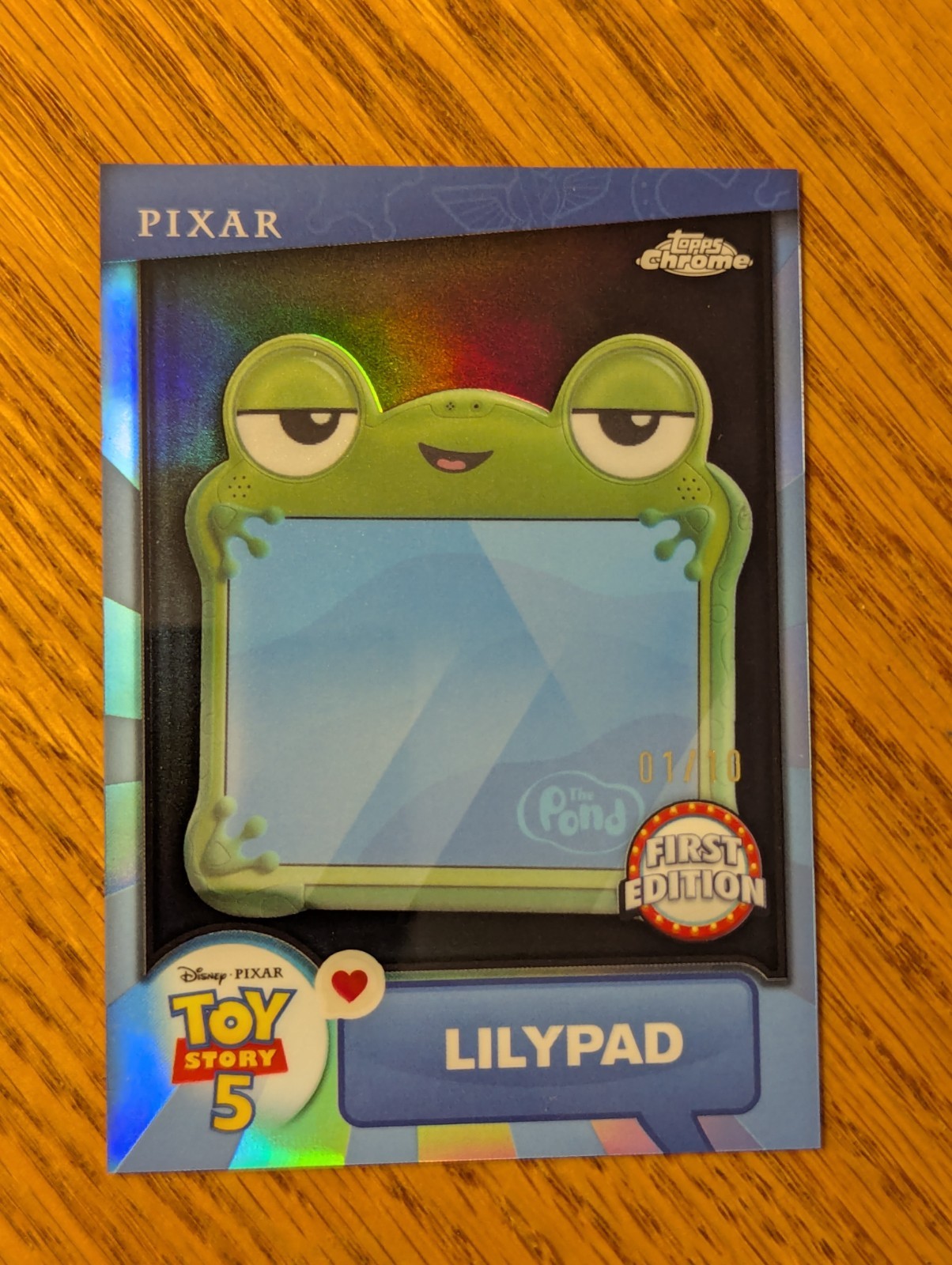 2026 Topps Chrome Disney Toy Story 5 Lilypad Black 1/10 First Edition SSP Rare
