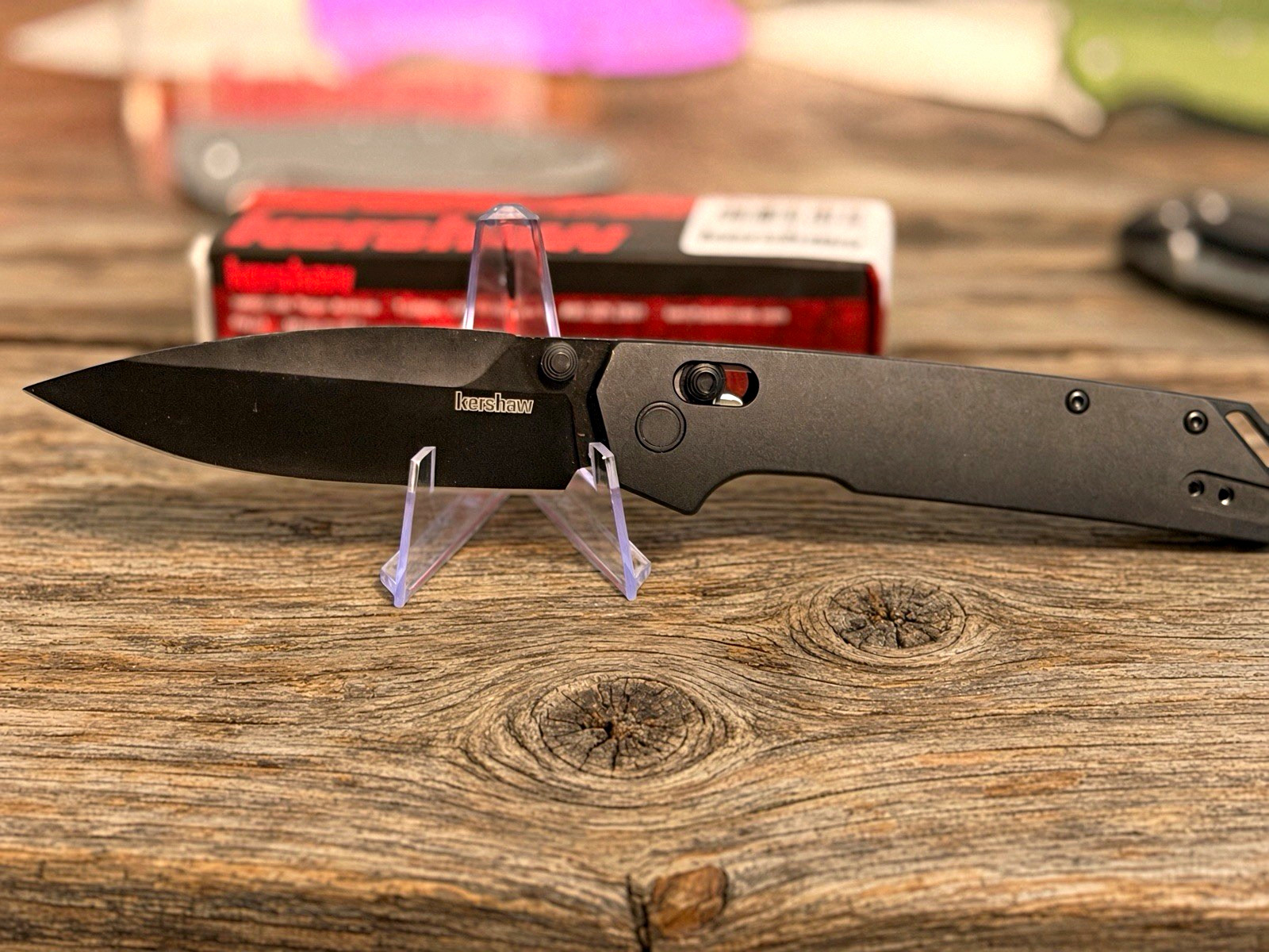 Kershaw Iridium 2038 Black on Black, D2 Blade AUTHENTIC Aluminum Scales Kershaw Iridium 2038 Black on Black, D2 Blade AUTHENTIC Aluminum Scales