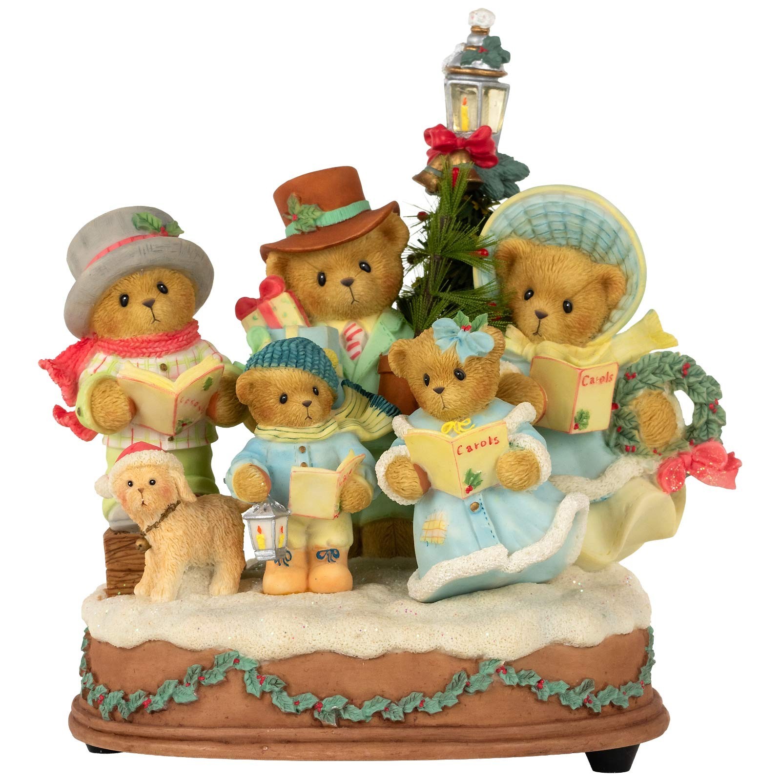 Cherished Teddies Christmas Carolers Musical Figurine 6in Light-Up 4002848 New Cherished Teddies Christmas Carolers Musical Figurine 6in Light-Up 4002848 New